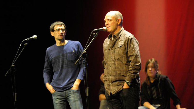 BERTSO SAIO DIDÁCTICO: Igor Elortza y Andoni Egaña (en Gabriel Aresti Euskaltegia)