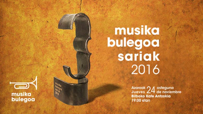 Musika Bulegoa Sariak 2016 ekitaldiaren aurkezpen prentsaurrekoa