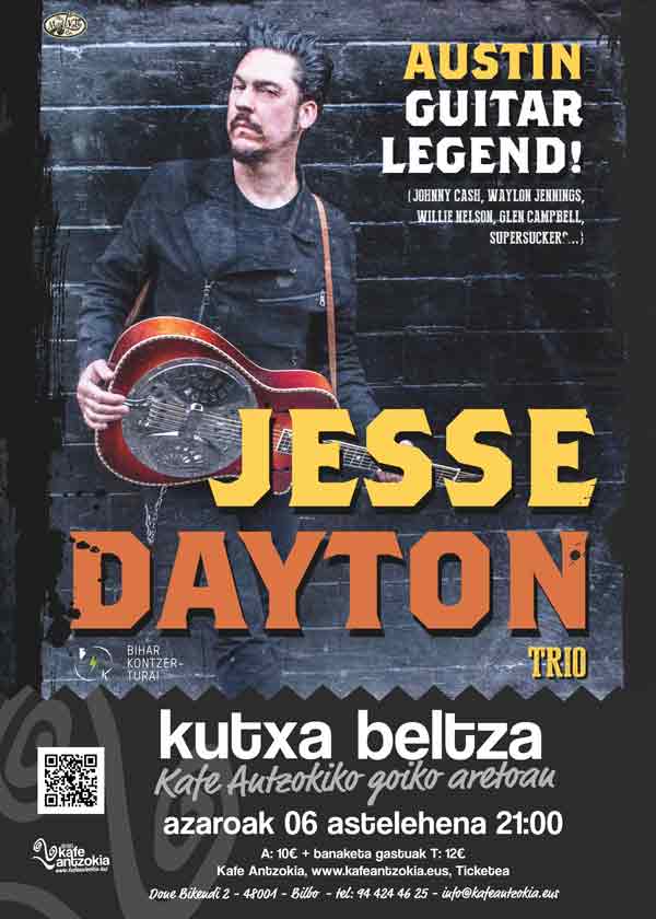 jesse-dayton-trio-kutxa-beltza-kafe-antzokia-posterra