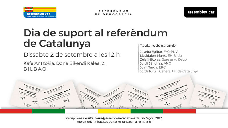 Jornada de apoyo al referéndum de Cataluña - Dia de suport al referéndum de Catalunya