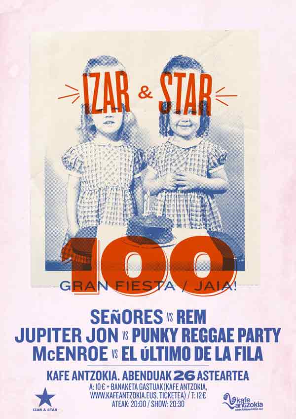 izar-star-100-jaia-senores-jupiter-jon-mcenroe-kafe-antzokia-posterra