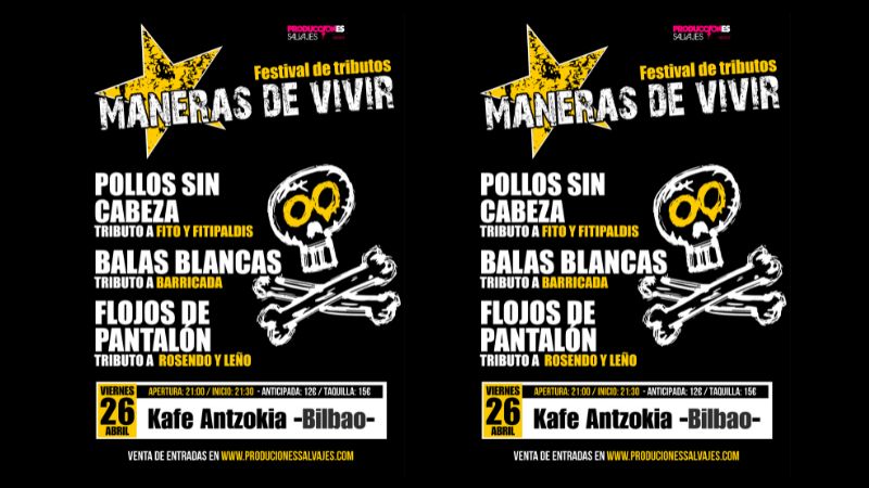 Maneras de Vivir-Festival de Tributos (entradas agotadas)