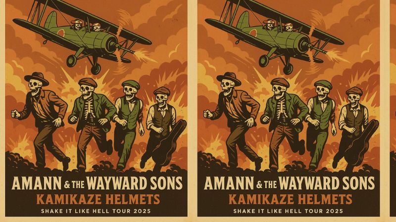 Amann & The Wayward Sons + Kamikaze Helmets