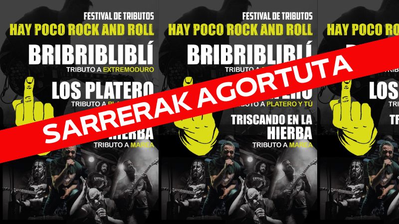 "Hay Poco Rock'n'Roll" gorazarre jaialdia 2026 (Sarrerak agortuta)