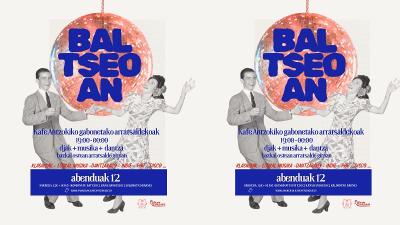 Baltseoan - Kafe Antzokiko gabonetako arratsaldekoak - Abenduak 12 (Ostirala)