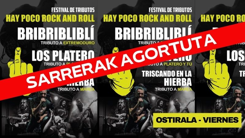 "Hay Poco Rock'n'Roll" gorazarre jaialdia 2026 - bigarren data (Ostirala) (Sarrerak agortuta)