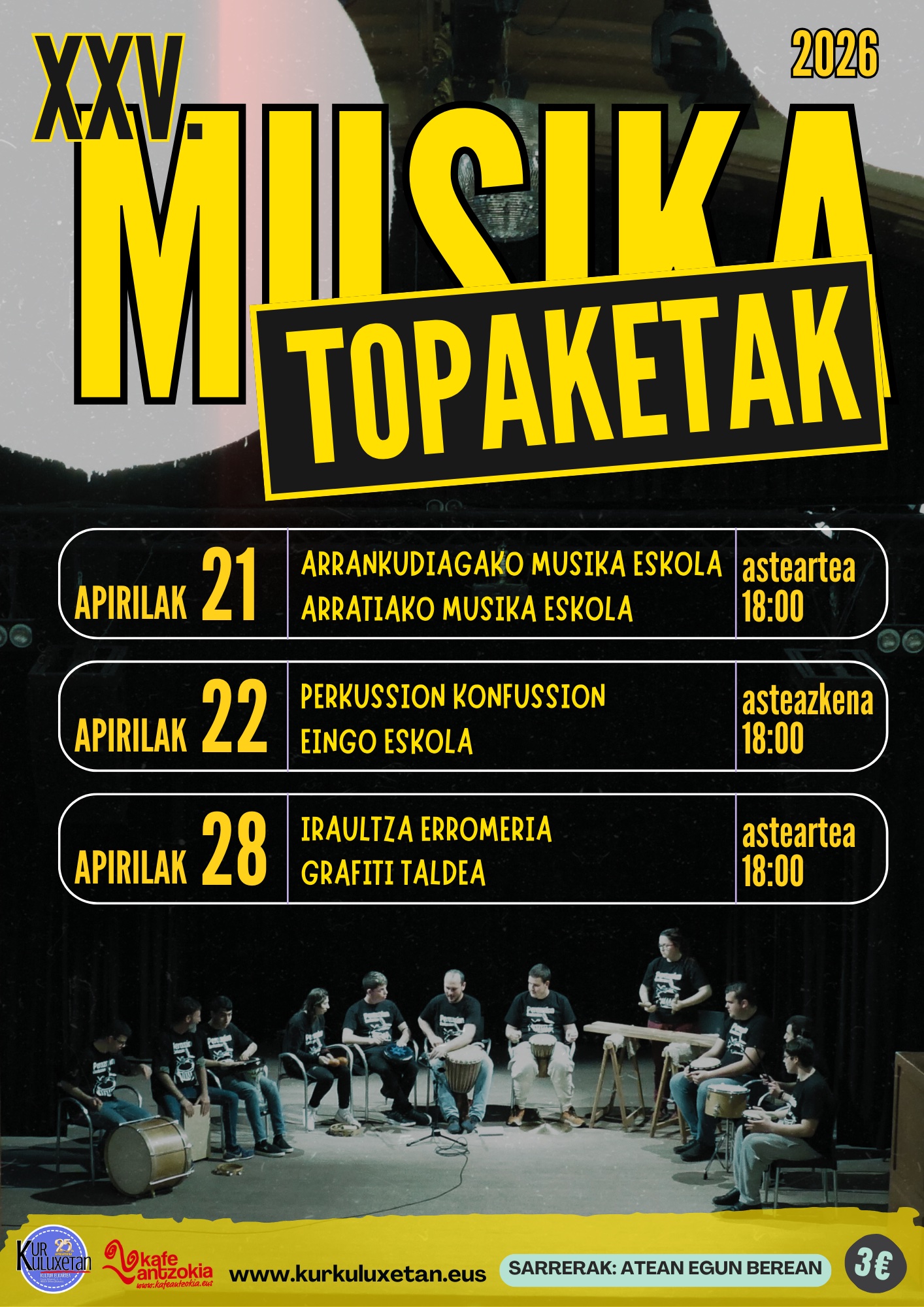 XXV. MUSIKA TOPAKETAK 2026 - 1 - Kafe Antzokia