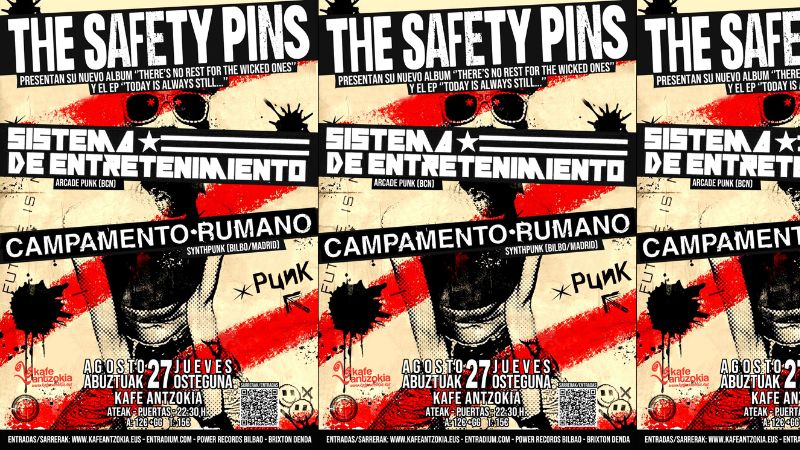 The Safety Pins + Sistema de Entretenimiento + Campamento Rumano (Aste Nagusia Kafe Antzokian 2026)