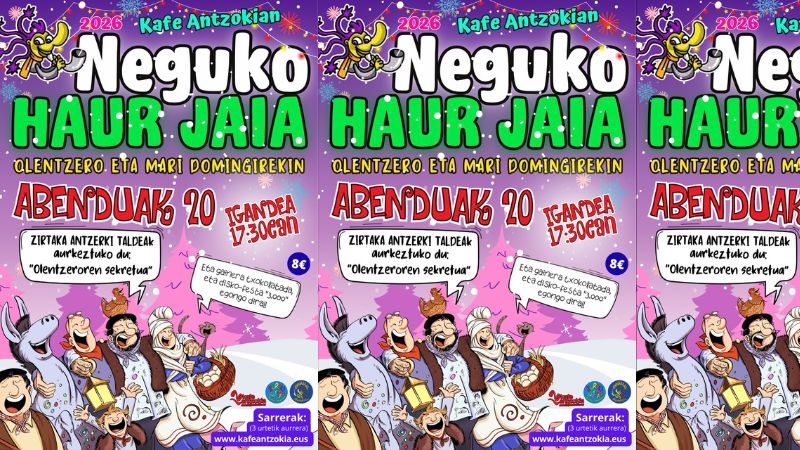 Neguko Haur Jaia Olentzero eta Mari Domingirekin